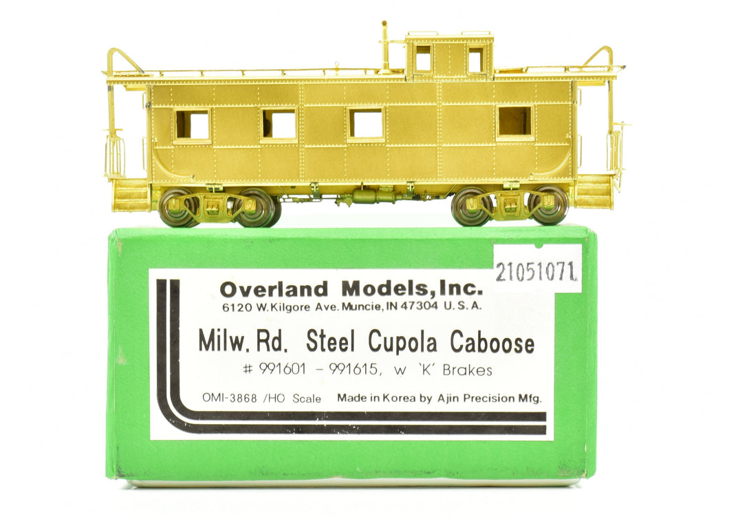 HO Brass OMI - Overland Models, Inc. MILW - Milwaukee Road Steel Cupola Caboose With 