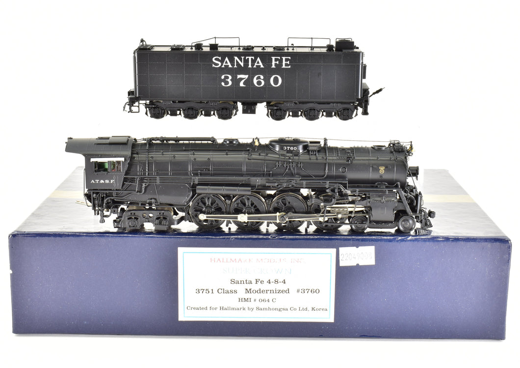 HO Brass Hallmark Models ATSF - Santa Fe 3751 Class 4-8-4 Modernized FP #3760