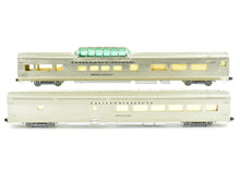 Load image into Gallery viewer, HO Brass NPP - Nickel Plate Products CB&amp;Q - Burlington Route WP &amp; D&amp;RGW California Zephyr Dome Coach Diner Set
