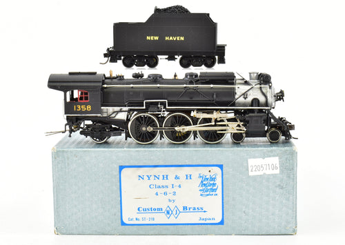 HO Brass NJ Custom Brass NY, NH, & H - New Haven I-4 4-6-2 Pacific Custom Painted