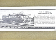 Load image into Gallery viewer, HO Brass Hallmark Models ATSF - Santa Fe Superintendents Business Car #400 Custom Painted
