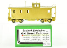 Load image into Gallery viewer, HO Brass OMI - Overland Models, Inc. GN - Great Northern Steel Caboose Nos. X256-268, 1945 Era

