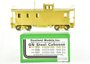 HO Brass OMI - Overland Models, Inc. GN - Great Northern Steel Caboose Nos. X256-268, 1945 Era