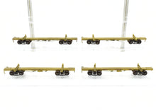 Load image into Gallery viewer, HO Brass Far East Distributors Various Roads 43&#39; Skeleton Log Cars 4-Pack With Kadee Trucks #1
