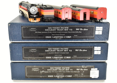 HO Brass Erie Limited SP - Southern Pacific Daylight Train Set GS-4 4-8-4 and 11 Passenger Cars