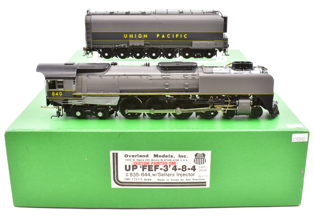 S Brass CON OMI - Overland Models UP - Union Pacific FEF-3 4-8-4 Factory Painted No. 840 TTG