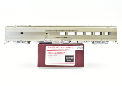 HO Brass Shoreham Shops CB&Q- Burlington Twin Cities Zephyr 48 Seat Diner 