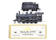 Load image into Gallery viewer, HO Brass Sunset Models ATSF - Santa Fe 825 Class 0-8-0 Custom Painted No. 834
