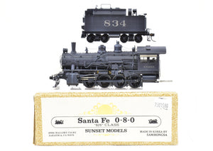 HO Brass Sunset Models ATSF - Santa Fe 825 Class 0-8-0 Custom Painted No. 834