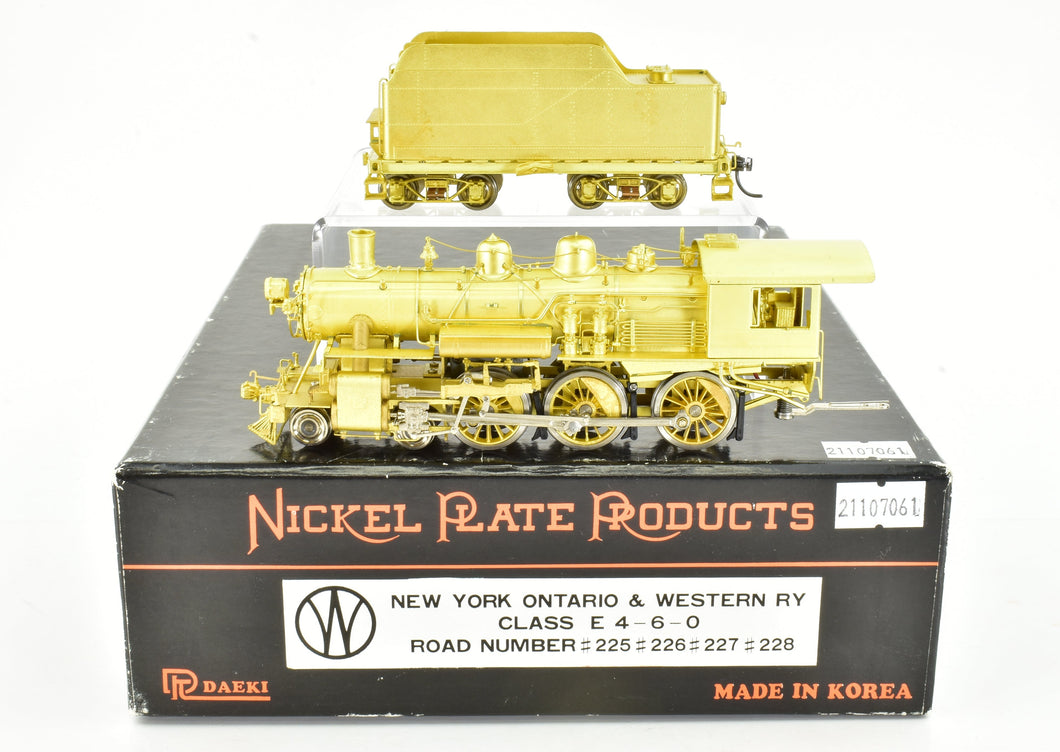 HO Brass NPP - Nickel Plate Products NYO&W - New York Ontario & Western Class E 4-6-0