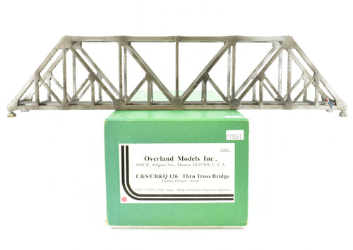 HO Brass OMI - Overland Models, Inc C&S - Colorado & Southern or CB&Q - Burlington Route 126' Thru-Truss Bridge FP Silver