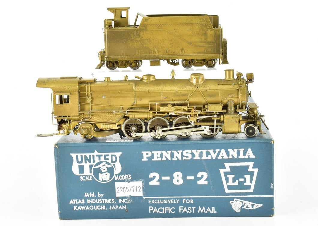 HO Brass CON PFM - United PRR - Pennsylvania Railroad L-1 2-8-2