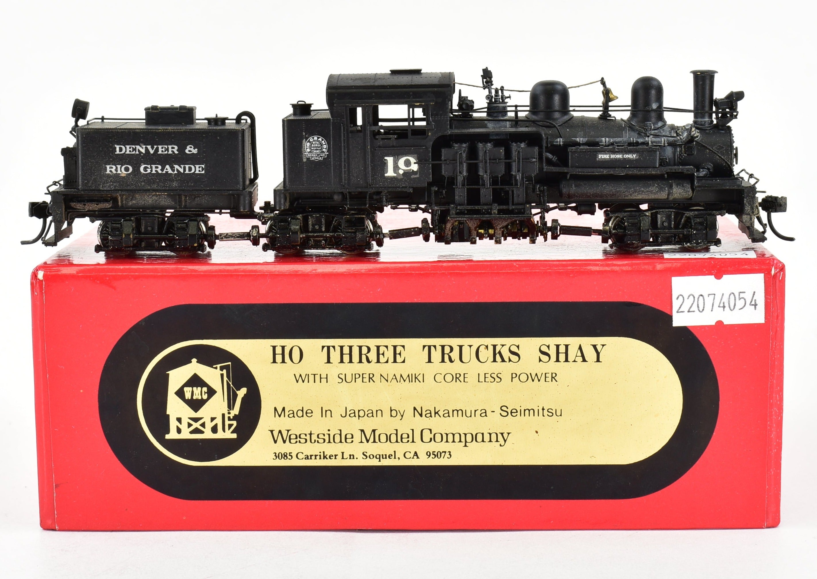 Westside  Model HO THREE TRUCK SHAY 完成品 HO Brass Westside Model Co. Westside Lumber Co. 3-Truck Shay