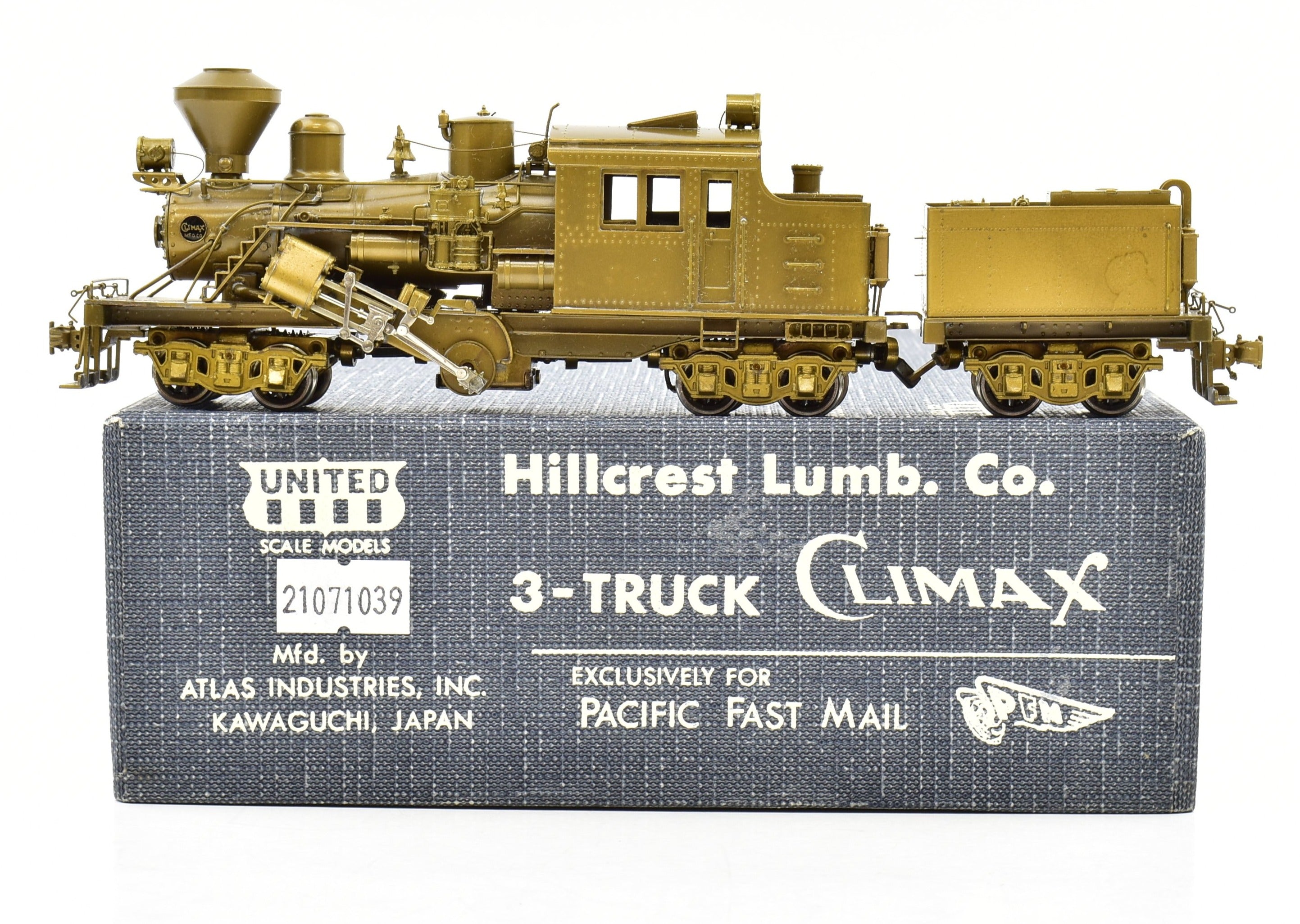 製品保証UNITED Hillcrest Lumb.co. 3-TRUCK クライマックス パシフィック・ファスト・メールchh050703 外国車輌