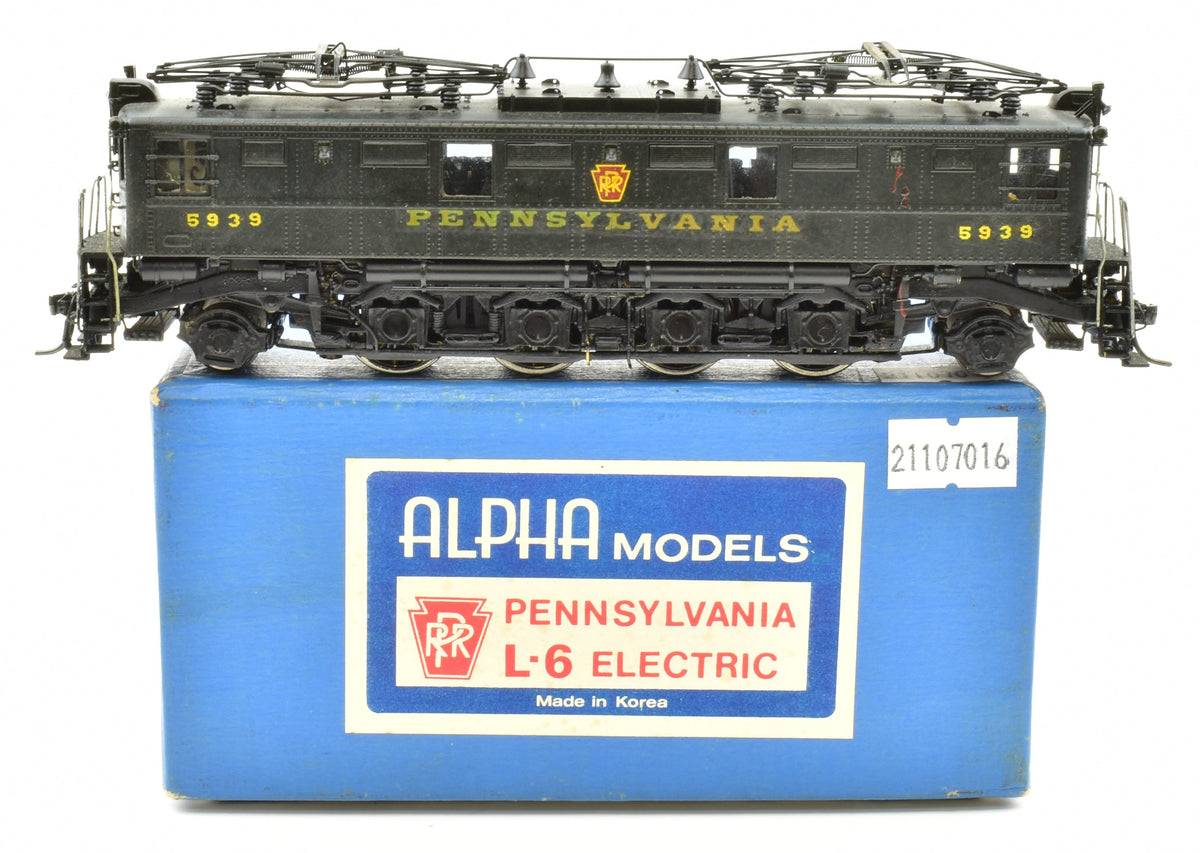 HO Brass Alpha Models PRR - Pennsylvania Railroad L-6 Box Motor Electr ...