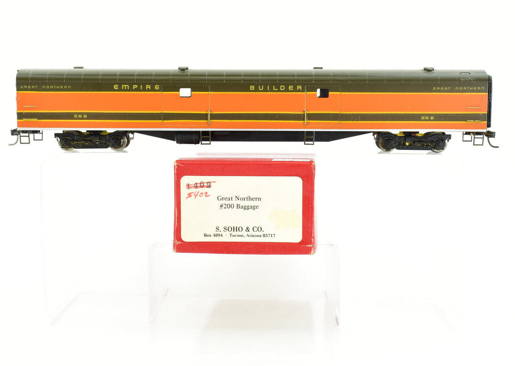 HO Brass Soho GN - Great Northern #200 Baggage Car Custom Painted 