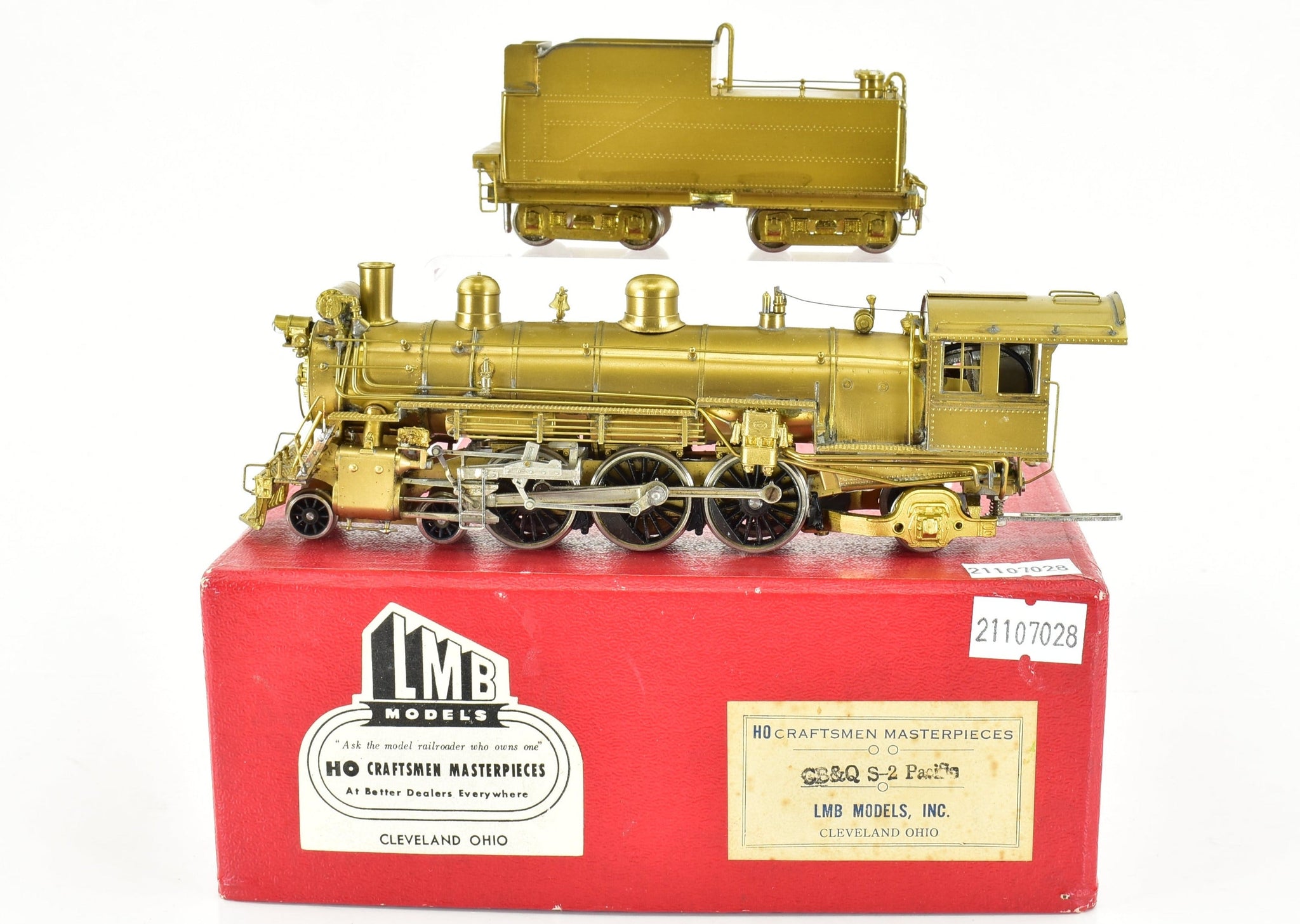 HO Brass LMB Models CB&Q - Burlington Route 4-6-2 S-2 Pacific Type 