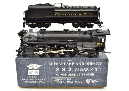 HO Brass PFM - United C&O - Chesapeake & Ohio 2-8-2 K-3 Mikado 1978 Crown Model Pro-Paint #2821