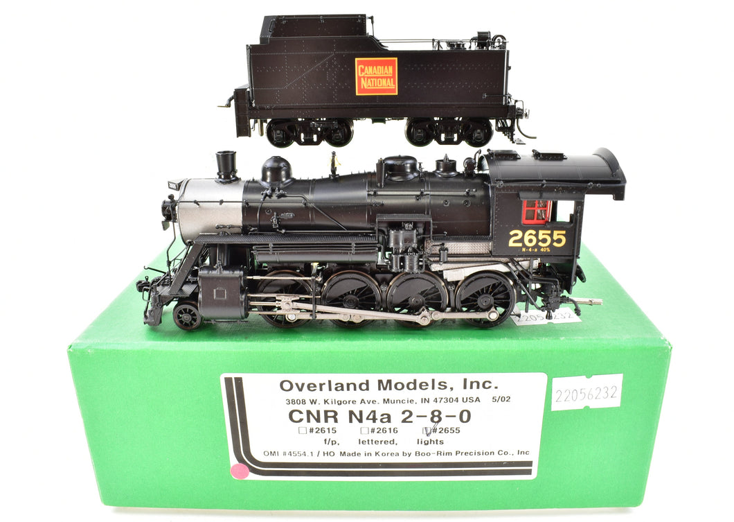 HO Brass OMI - Overland Models CNR - Canadian National Railway N4a 2-8-0 Factory Painted No. 2655
