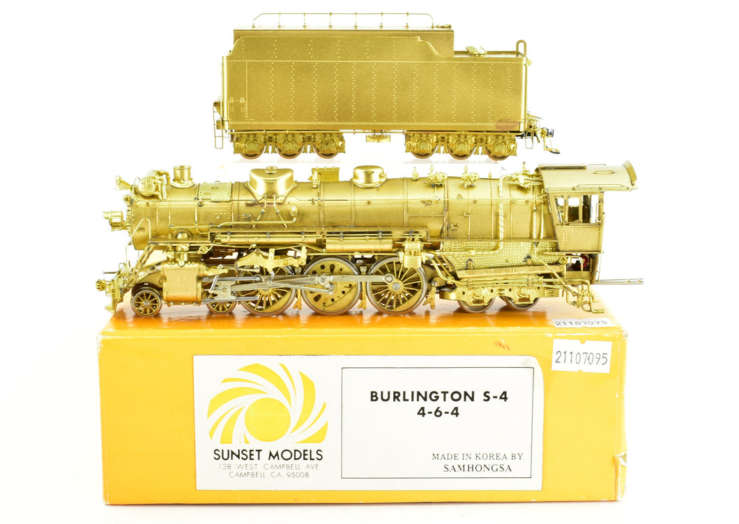 HO Brass Sunset Models CB&Q - Burlington Route S-4 4-6-4 Hudson