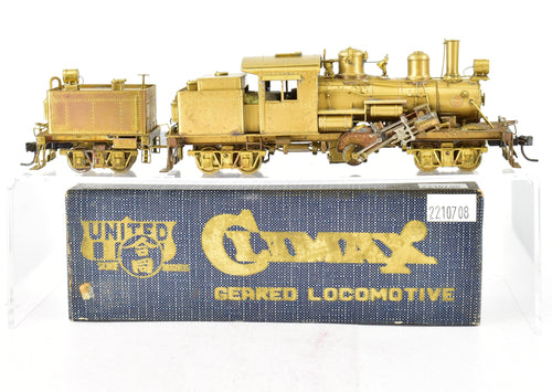 HO Brass PFM - United 2-Truck Logging Climax Geared Locomotive with Extra Tender