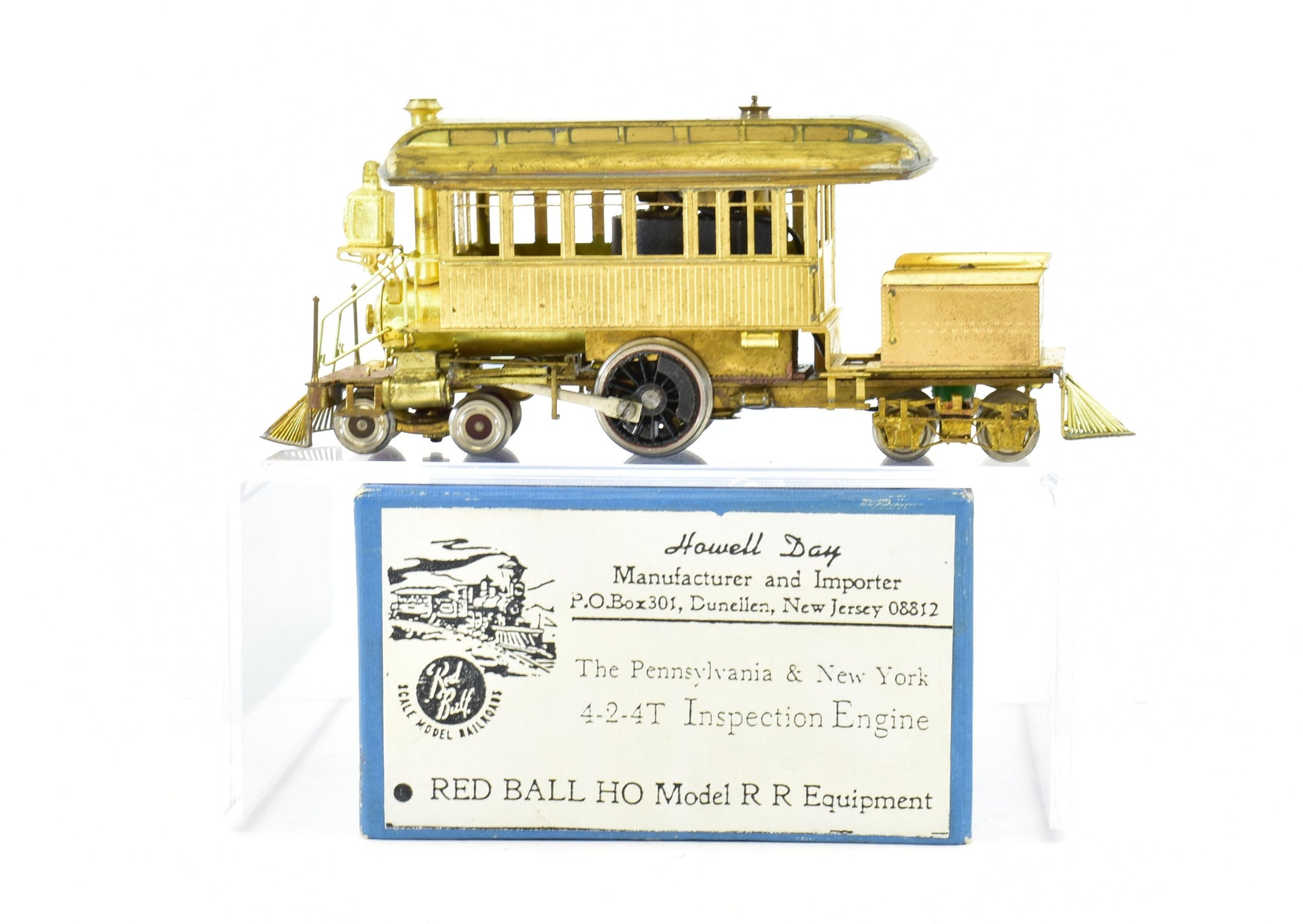 Sold at Auction: Red Ball/Howell Day Ho Ga. Brass Lehigh Valley Inspection  4-2-4T Custom Painted