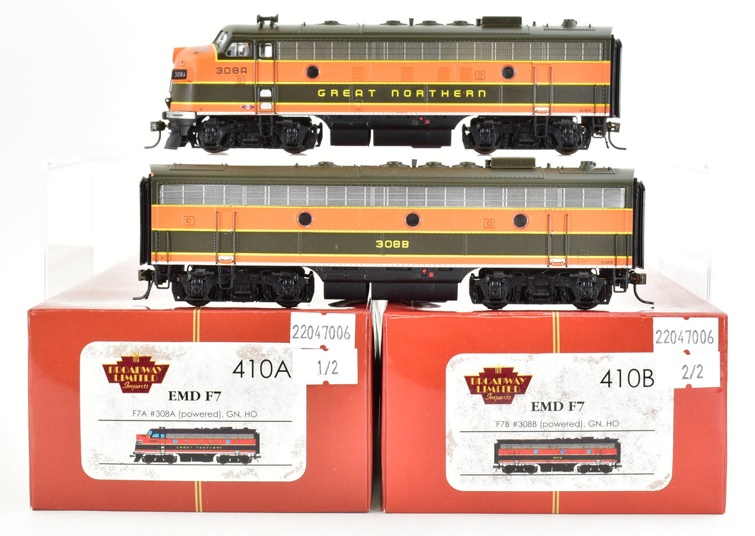 HO BLI - Broadway Limited Imports GN - Great Northern EMD F7A/B Set with QSI DCC and Sound