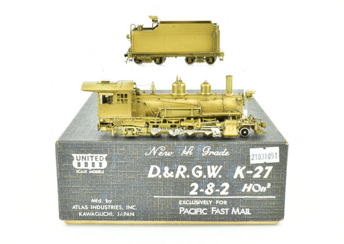 HOn3 Brass PFM - United D&RGW - Denver & Rio Grande Western K-27 2-8-2 Hi-Grade