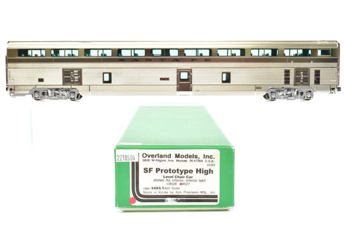 HO Brass OMI - Overland Models, Inc. ATSF - Santa Fe Prototype Hi-Level Chair Car #527