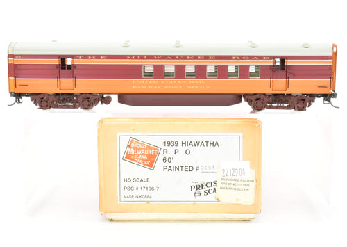 HO Brass PSC - Precision Scale Co. Milwaukee Road 1939 Hiawatha 60' Railway Post Office Car Factory Painted