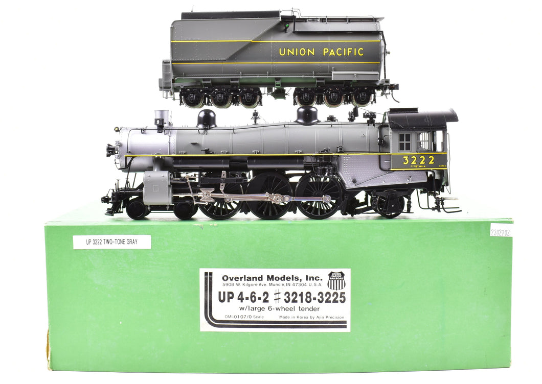 O Brass CON OMI - Overland Models, Inc. UP - Union Pacific 4-6-2 Pro-Painted TTG No. 3222