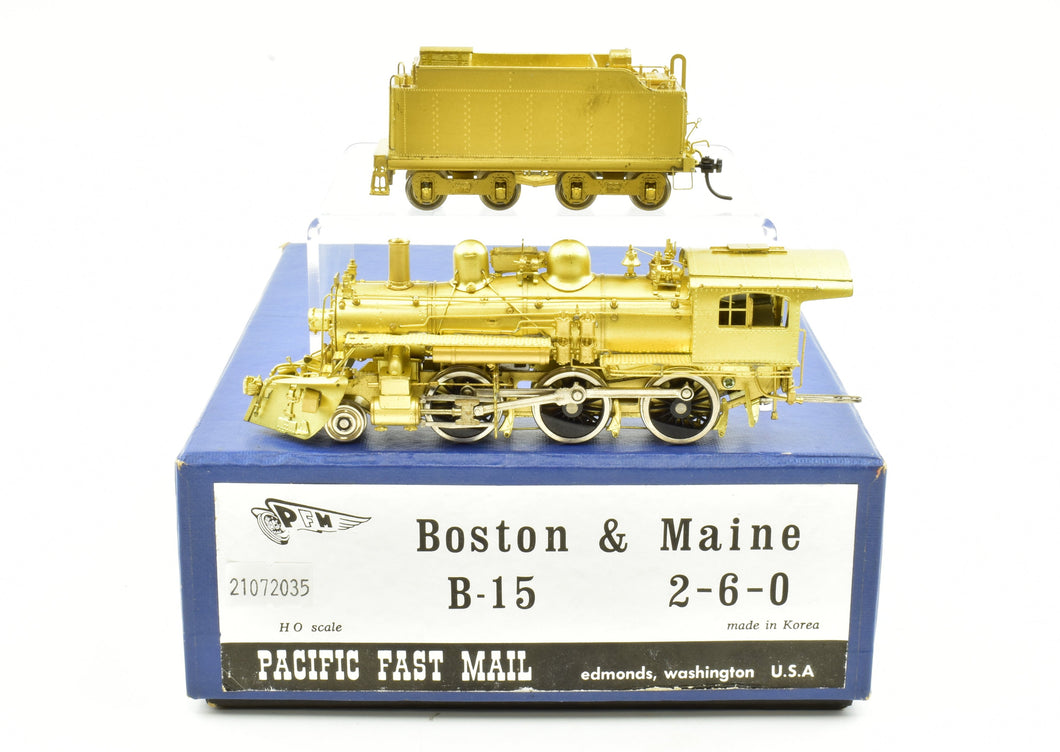 HO Brass PFM - Samhongsa B&M - Boston & Maine B-15 2-6-0 w/ Snow Plow Pilot
