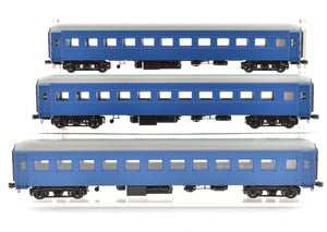 J Scale CON Kato JNR - Japanese National Railways OHA-35 Set of 3 Passenger Cars FP Blue