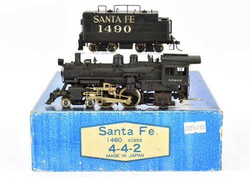 HO Brass Balboa ATSF - Santa Fe 1480 Class 4-4-2 Atlantic CP #1490