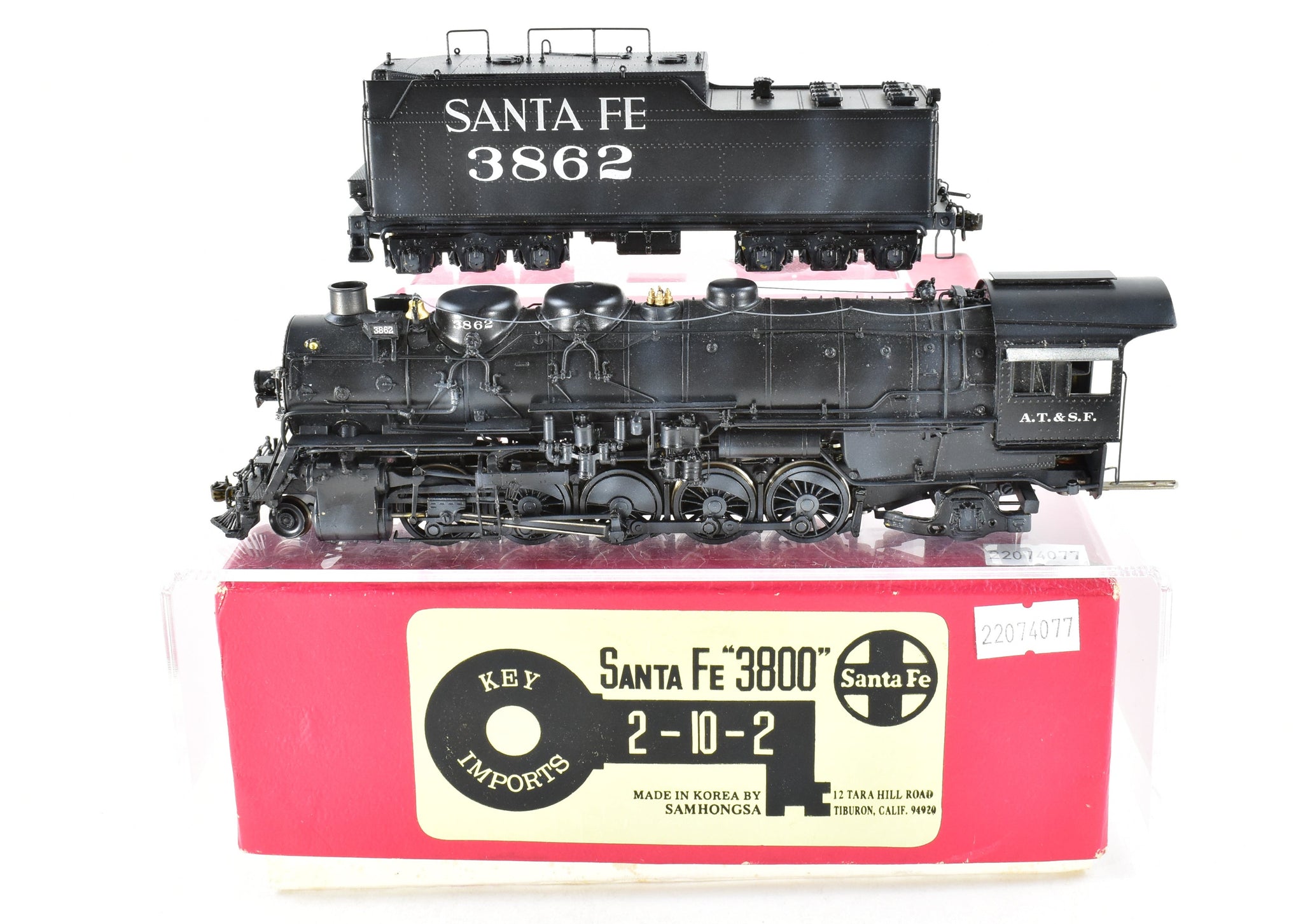 HO Brass Key Imports ATSF - Santa Fe 3800 Class 2-10-2 Custom 
