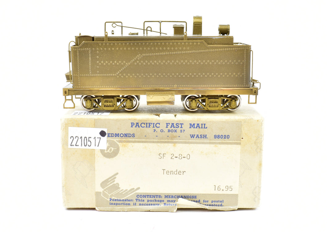 HO Brass PFM - United ATSF - Santa Fe 2-8-0 Tender Only NOS