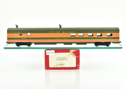 HO Brass Soho GN - Great Northern #1240 Ranch Car Custom Painted 