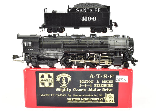 HO Brass Westside Model Co. ATSF - Santa Fe 2-8-4 Berkshire Custom Painted with Digitrax DCC