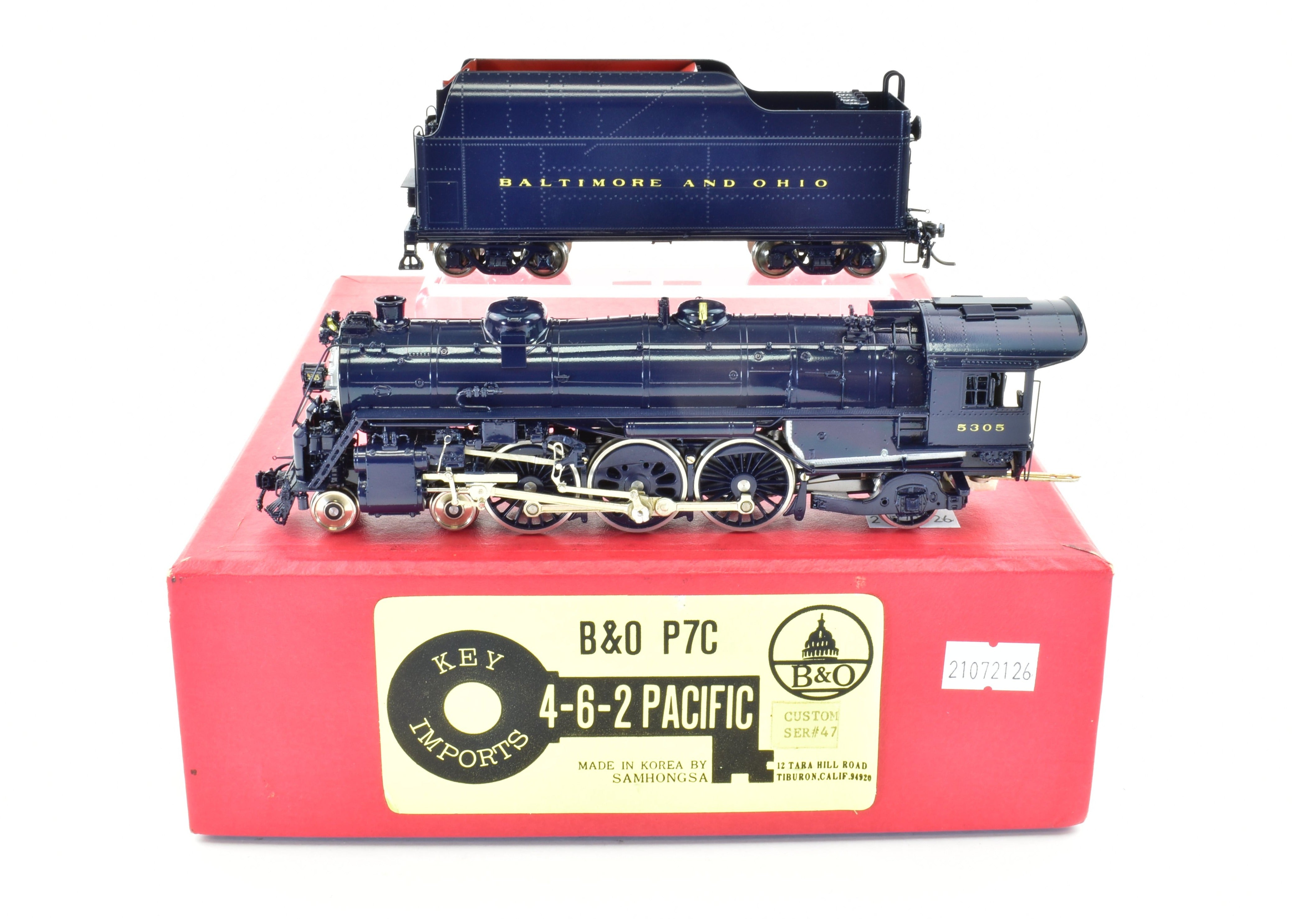 HO Brass Key Imports B&O - Baltimore & Ohio - P-7C 4-6-2 Pacific