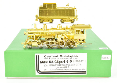 HO Brass OMI - Overland Models, Inc. MILW - Milwaukee Road G6ps 4-6-0 Ten Wheeler