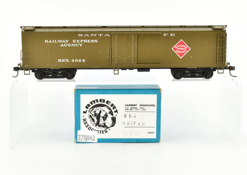 HO Brass- ambert REA - Railway Express Agency ATSF - Santa Fe Express Reefer Custom Painted