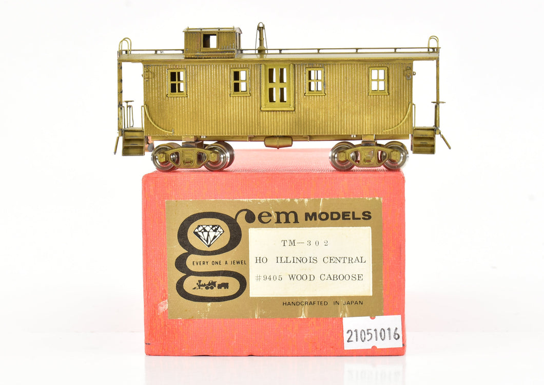 HO Brass Gem Models IC - Illinois Central #9405 Wood Side Door Caboose