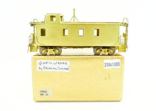 HO Brass Oriental Limited CB&Q - Burlington Route NE-12 Waycar Steel Caboose