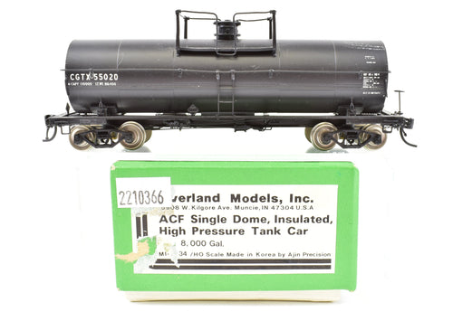 HO Brass OMI - Overland Models, Inc. CGTX - GATX of Canada ACF Single Dome 8,000 Gallon Insulated High Pressure Tank Car CP