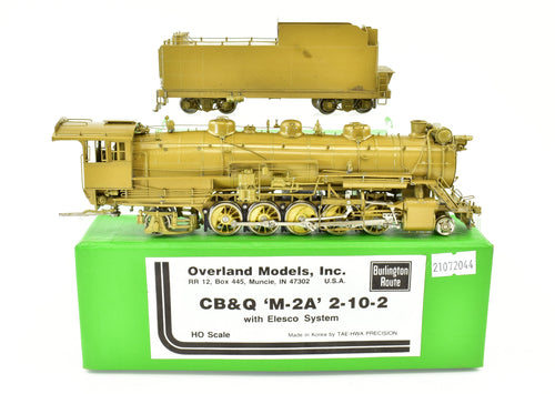 HO Brass OMI - Overland Models CB&Q - Burlington Route M-2a 2-10-2 Elesco FWH