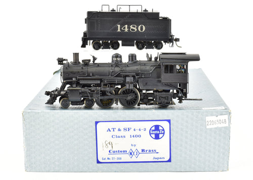 HO Brass NJ Custom Brass ATSF - Santa Fe Class 1400 4-4-2 CP No. 1480