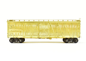 HO Brass Pecos River Brass ATSF - Santa Fe Sk-R Stock Car with Replacement Kadee Trucks