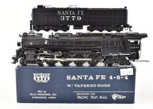 HO Brass PFM - United ATSF - Santa Fe 4-8-4 Northern 1981 Hi-Grade Tapered Rods Version Custom Painted