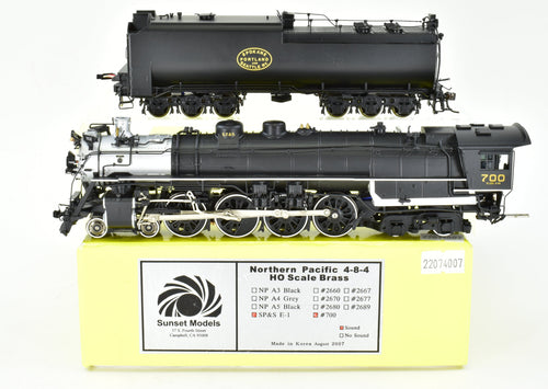 HO Brass Sunset Models SP&S - Spokane Portland & Seattle E-1 4-8-4 FP #700 with QSI DCC & Sound AS-IS