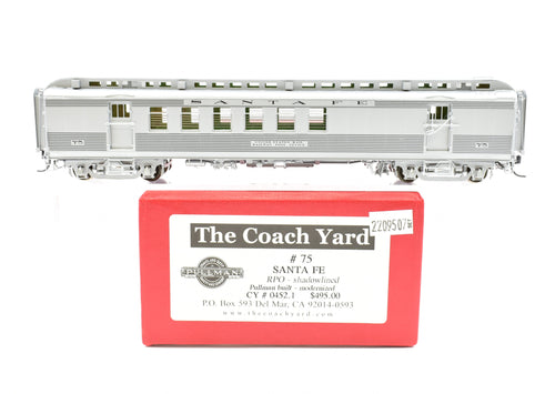 HO Brass CON TCY - The Coach Yard ATSF - Santa Fe Heavyweight RPO FP Shadowlined No. 75